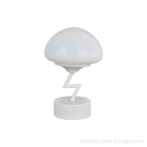 Modern Style Cloud And Lighting Shaped Desk Lamp Adjustable Little Night Light Bedroom